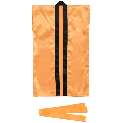 ソフトサテンロングハッピS橙(ハチマキ付)