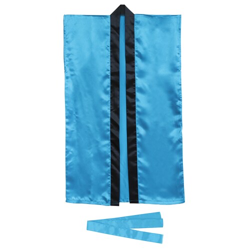 ソフトサテンロングハッピM青(ハチマキ付)