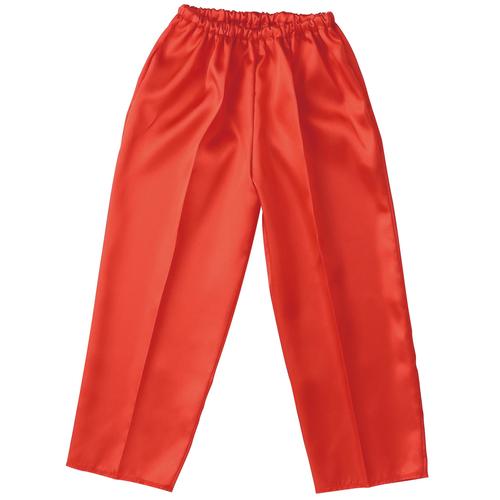 ソフトサテン ズボン テーパード J 赤