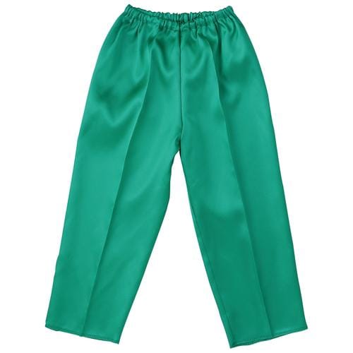 ソフトサテン ズボン テーパード J 緑