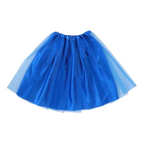 サテンフリフリスカート 濃青