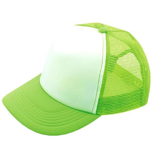 イベントメッシュキャップ蛍光グリーンWH