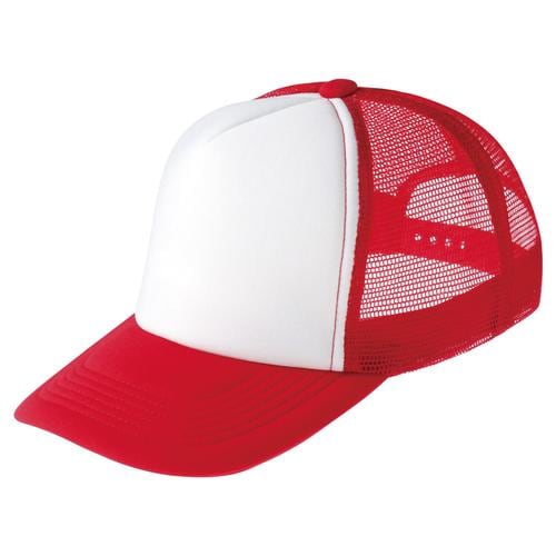 イベントメッシュキャップレッド×ホワイト064
