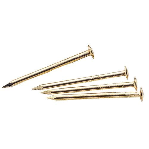 しんちゅうメッキ釘25mm100本