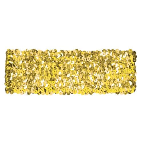 メタリックワイドターバン ゴールド