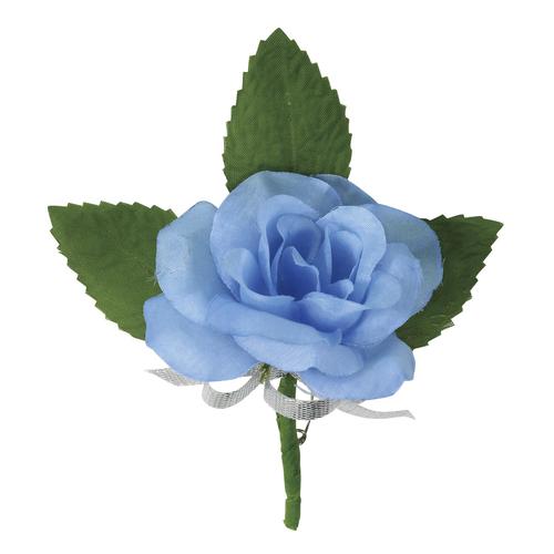 コサージュ ミニバラ ブルー