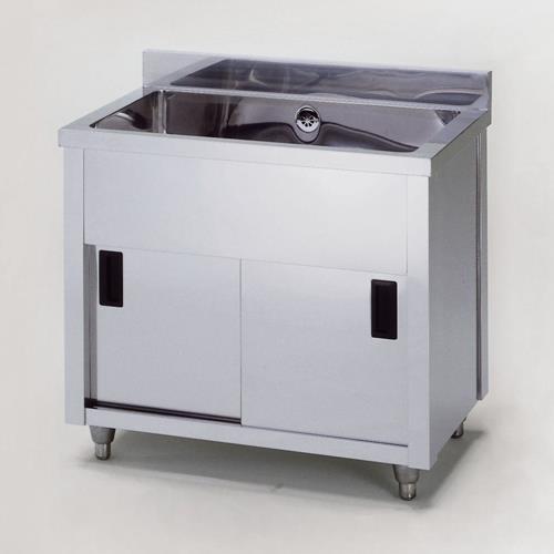 SUS製一槽キャビネットシンクEA468EF−46