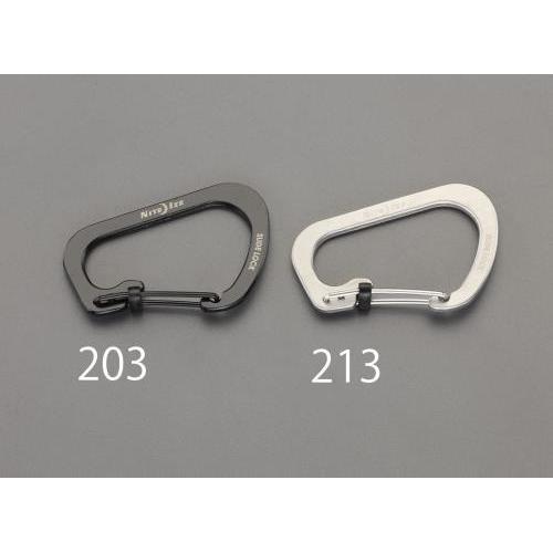 D型カラビナ(ロック付) EA638AD−213