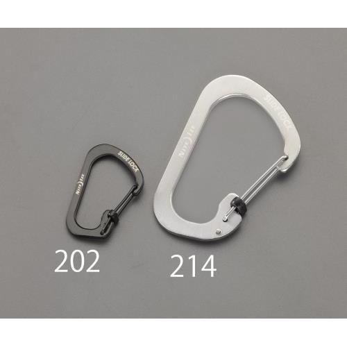 D型カラビナ(ロック付) EA638AD−214