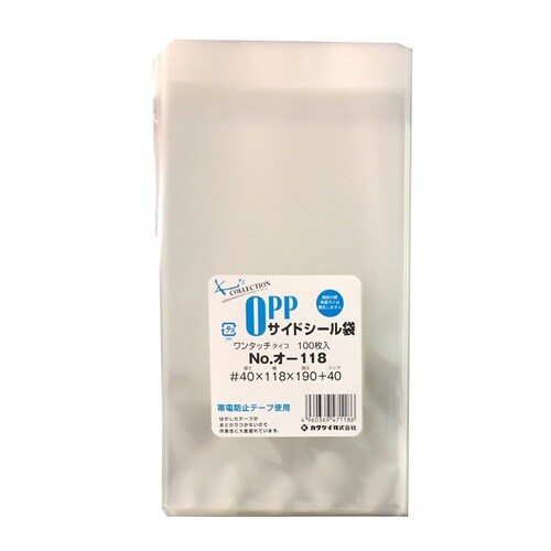 OPP袋テープ付40μ100枚オ−118 ×10