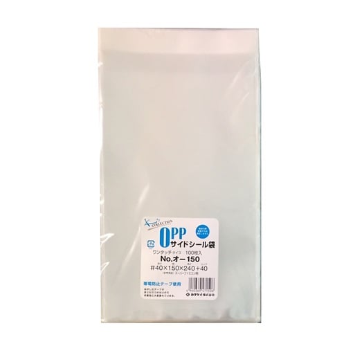 OPP袋テープ付40μ100枚オ−150 ×10