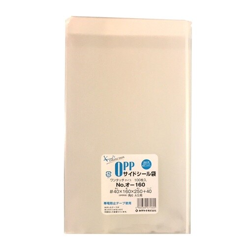 OPP袋テープ付40μ100枚オ−160 ×10