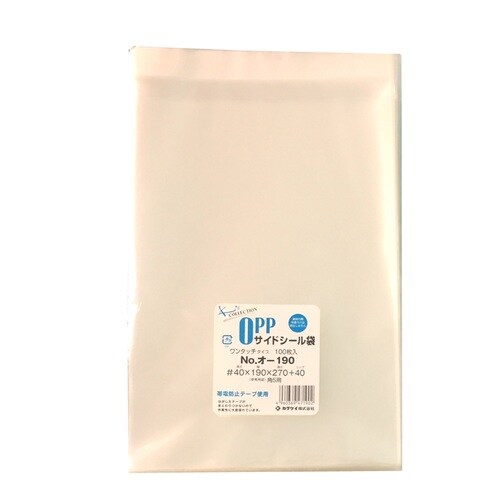 OPP袋テープ付40μ100枚オ−190 ×10