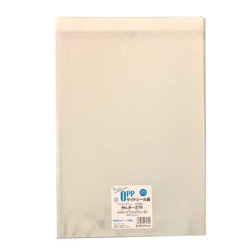OPP袋テープ付40μ100枚オ−270 ×10