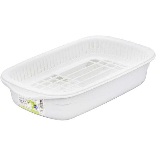 水切りカゴ 皿立て スリム ホワイト