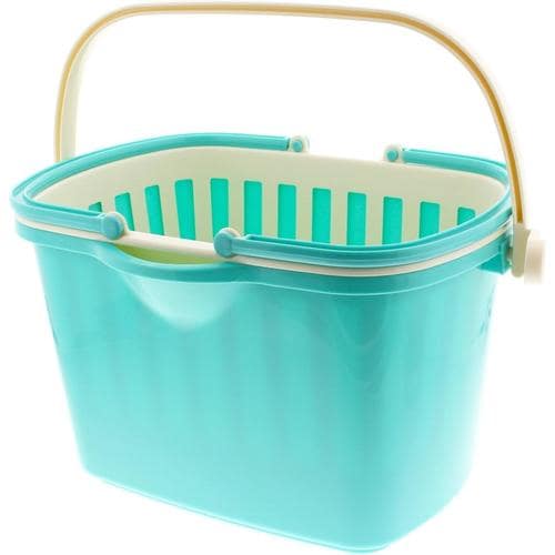 カゴバケツ角型バスケット付アクア10L 2セット