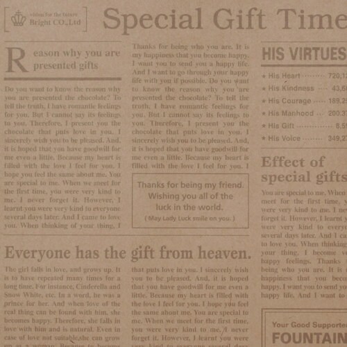 包装紙 ニュース クラフト 10セット