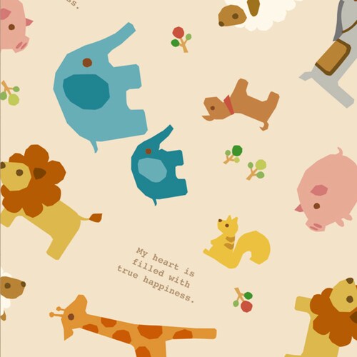 包装紙 ハッピーアニマル 10セット