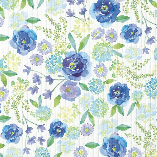 包装紙 フラワリー ブルー 10セット