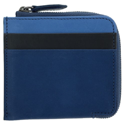 シルヴァノ・ビアジーニ 牛革 ミニ財布 ブルー