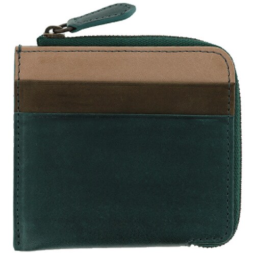 シルヴァノ・ビアジーニ 牛革 ミニ財布 グリーン