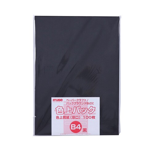 色上質紙 厚口 B4 100枚入 黒 2セット
