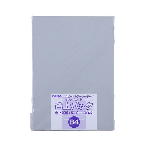 色上質紙 厚口 B4 100枚入 銀鼡 2セット