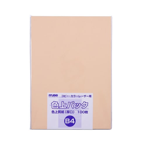 色上質紙 厚口 B4 100枚入 びわ 2セット