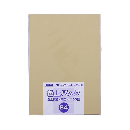 色上質紙 厚口 B4 100枚入 白茶 2セット