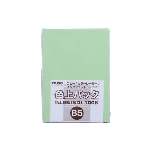 色上質紙 厚口 B5 100枚入うぐいす 4セット