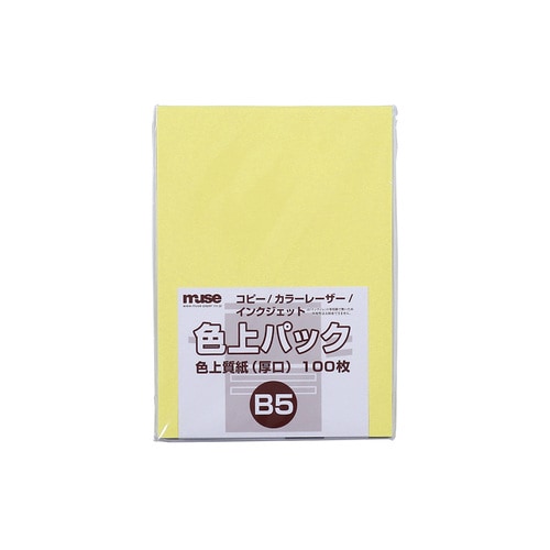 色上質紙 厚口 B5 100枚入 山吹 4セット