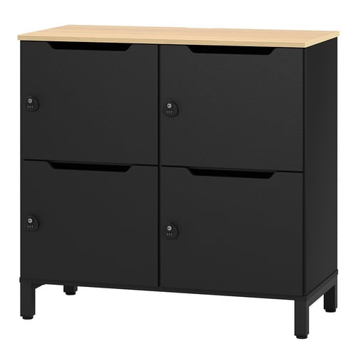 ソリードパーソナルロッカー2列2段ブラックブラック