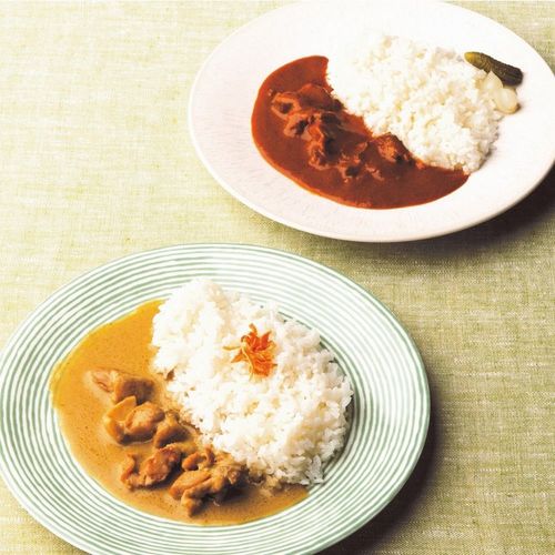 淡路島の玉ねぎ牛すじカレー&グリーンカレー