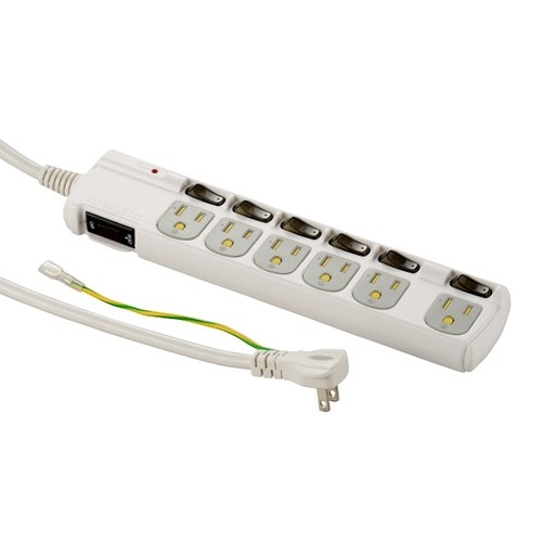 6口1.8mタップ 3P多機能