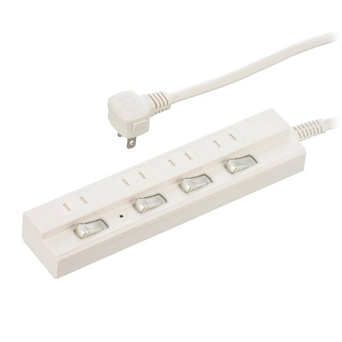 4口5m節電タップ雷ガード付22