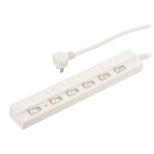 6口3m節電タップ雷ガード付22