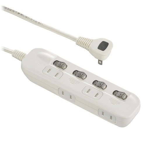 4口2m節電タップ交互コンセント