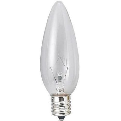 シャンデリア球25Wクリア口金E12