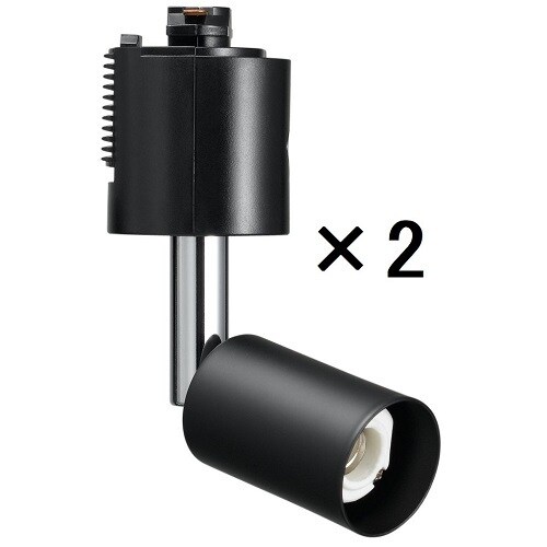 スポットライトショートE11電球なし2個入り黒