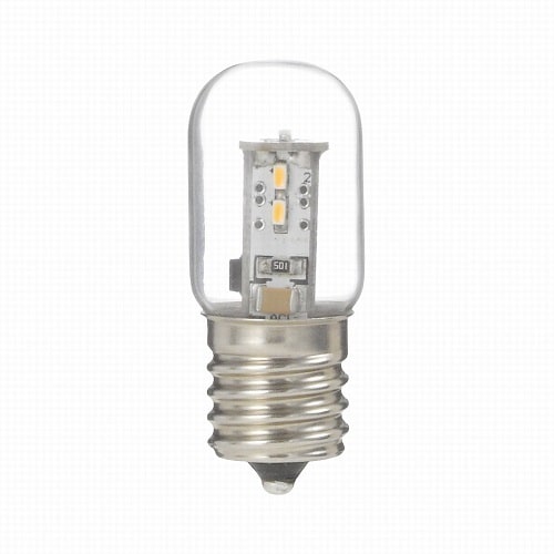 ナツメ形LEDランプ電球色E17クリア