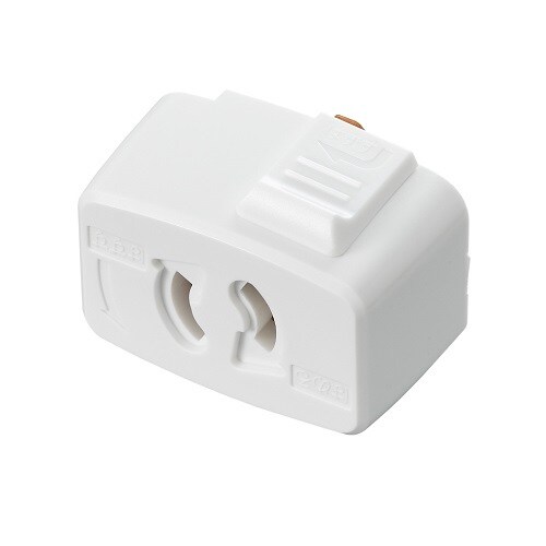 ライティングダクト用抜止コンセントプラグWH5個入