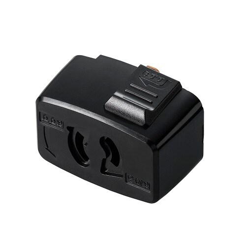 ライティングダクト用抜け止コンセントプラグ BK