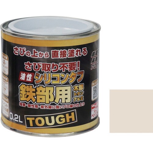 ニッぺ 油性シリコンタフ 0.2L アイボリー H