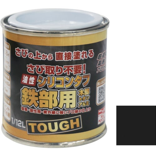 ニッぺ 油性シリコンタフ 1/12L つやなしブラ