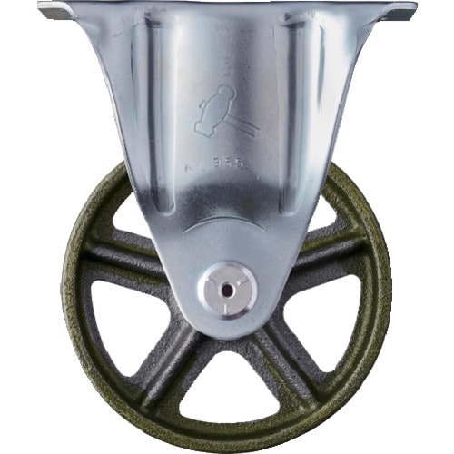ハンマー プレート式固定鋳物キャスター 125径