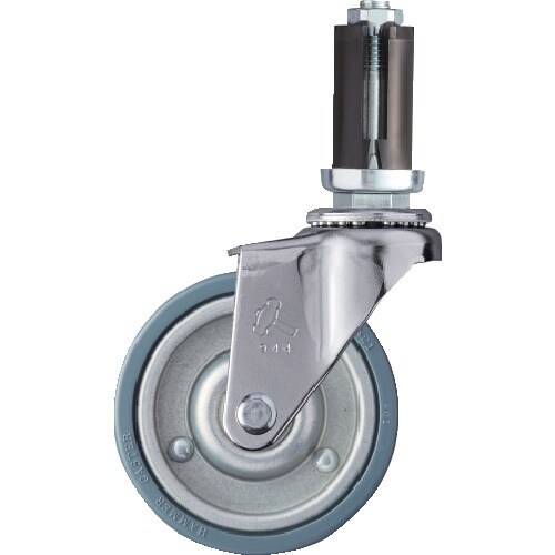 ハンマー パイプ差込み旋回式ゴム車輪(スチールホイ