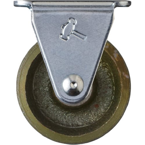 ハンマー プレート式固定鋳物キャスター 32径 G