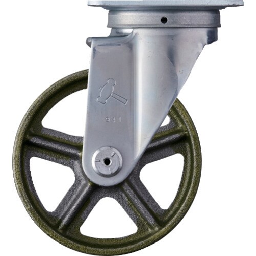 ハンマー プレート式旋回鋳物キャスター 125径