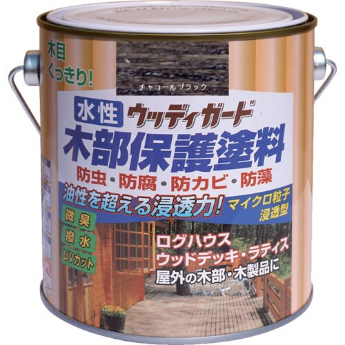 ニッぺ 水性ウッディガード 0.7L チャコールブ