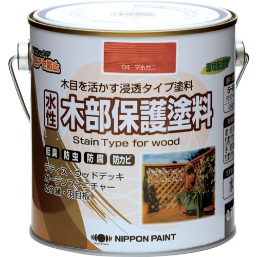 ニッぺ 水性木部保護塗料 0.7L マホガニ HX